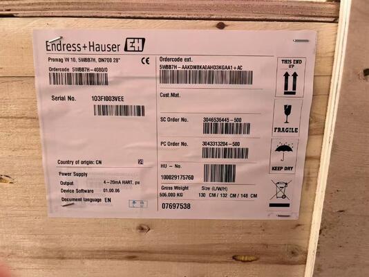 Endress Hauser 5WBB7H-4080/0 เครื่องส่งสัญญาณความดันความแม่นยำสูง