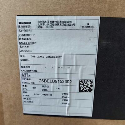 3051L3AC0TC21ABQ4HR7 ของเครื่องส่งระดับที่ติดตั้งบนแผ่นขัดความละเอียดสูง