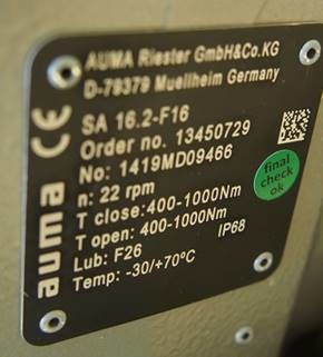 SA16.2-F16 AUMA Multi Turn Actuator SA 07.2 SA 16.2/SAR 07.2 SAR 16.2 พร้อมเครื่องควบคุมตัว Actuator AM 01.1/AM 02.1