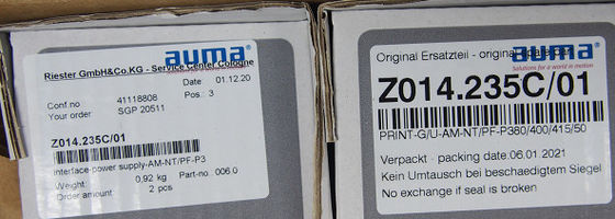 Auma Z014.235C-01 เครื่องดําเนินไฟฟ้า แบอร์ดอะไหล่ ซ่อมแซมและเปลี่ยน