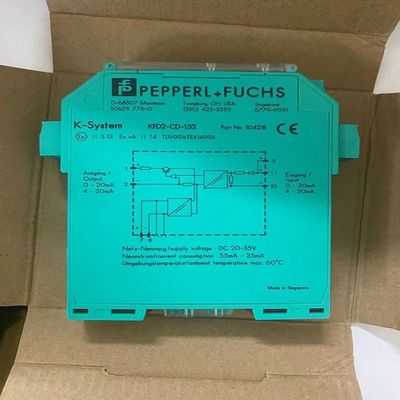 KFD2-CD-1.32 PEPPERL FUCHS ระงับกันลําเลียง ไดรเวอร์กระแสไฟฟ้า 1 ช่อง เครื่องปรับสัญญาณ