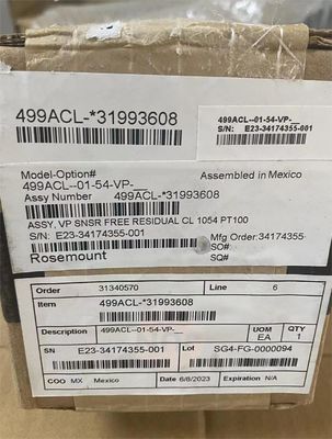 เอเมอร์สัน โรซมอนท์ PH Sensors 499ACL-01-54-VP 499ACL เซ็นเซอร์คลอรีนฟรี