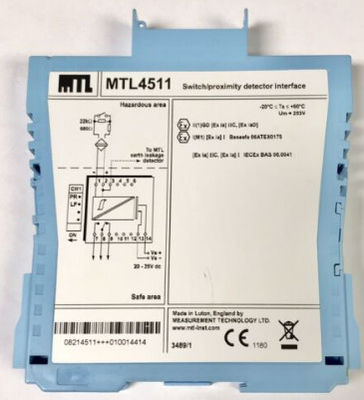 MTL4511 MTL Instruments Switch/Proximity Detector Interface 1-channel พร้อมการตรวจสอบความผิดพลาดของสาย