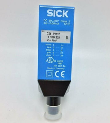 SICK CS81-P1112 เซ็นเซอร์สี CS8 เครื่องเชื่อมชาย M12 5-Pin 30.4 mm x 80 mm x 53 mm