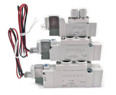 SMC SY5120-5G-01 วาล์ว Sol, SY5000 SOL/VALVE, RUBBER SEAL ความดันเฉพาะ 24 VDC