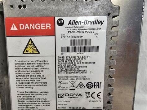 Allen-Bradley 2711P-T10C22D9P Panelview Plus 7 เทอร์มินัลผู้ประกอบการผลงาน