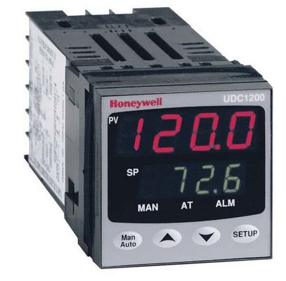 Honeywell DC120L-1-0-0-0-1-0-0 ระบบควบคุมอุณหภูมิ ปริมาณการเข้าทั่วไป 1/16-DIN ปริมาณการออกรี