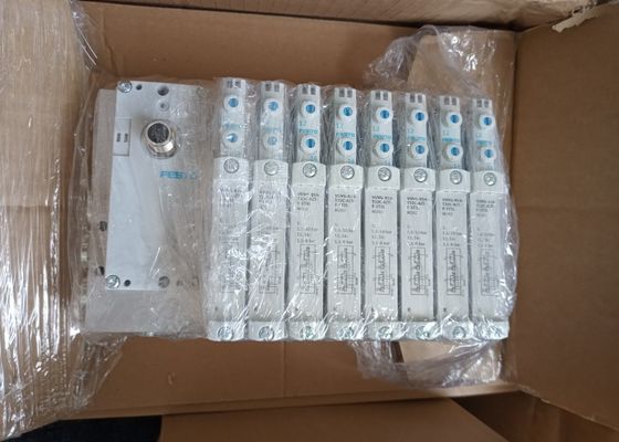 Festo Valve manifold VTUG พร้อมพล็อกหลายปินหรือการเชื่อมต่อรถไฟฟ้า VTUG-14-VRPT-B1T-Q12B-UB-Q6SU-24K+TTSC