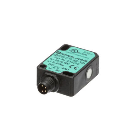 เซนเซอร์ตรวจจับตรงด้วยเสียงฉีด Ultrasonic ของ Pepperl Fuchs UB100-F77-E2-V31 ความช้าในการตอบ ≤ 50 ms น้ําหนัก 10 g