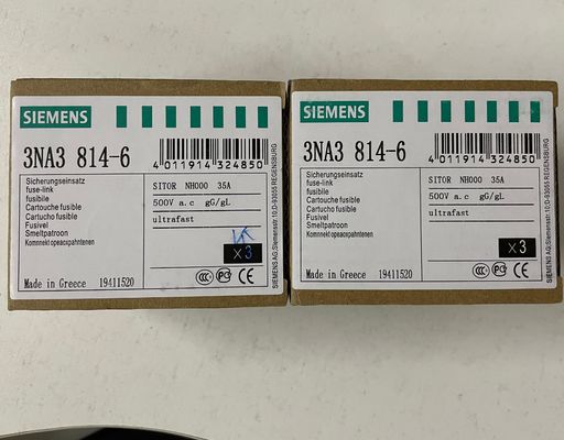 Siemens 3NA3814-6 LV HRC Fuse Element สําหรับวัด Span 30 bar และ Oval Flange ระหว่างการทํางาน