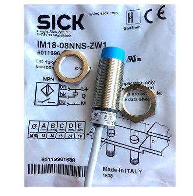 ปรับปรุงกระบวนการอุตสาหกรรมของคุณด้วย SICK IM18-08NNS-ZW1 เครื่องตรวจจับสวิทช์ความใกล้ชิด M30 x 1.5 ขนาด Thread