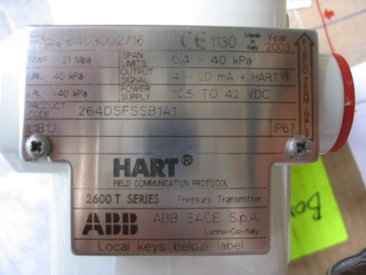 ABB 264DSFSSB1A1 2600 ซีรีส์ T เครื่องส่งแรงดัน NAMUR การติดตั้งและเทคโนโลยี FDI / FDT สําหรับการควบคุมกระบวนการที่ดีที่สุด