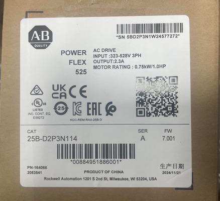 Allen-Bradley 25B-D017N114 การขับเคลื่อนความถี่ปรับ