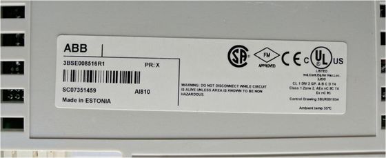 ABB 3BSE008516R1 AI810 โมดูลการเข้าแบบแอนาล็อก 12 บิต การสื่อสาร HART