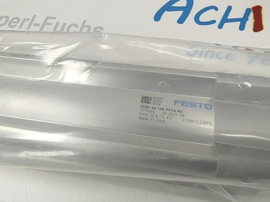 กระบอกสูบโปรไฟล์มาตรฐาน ISO ที่ออกแบบอย่างแม่นยำ Festo DSBC-40-100-PPVA-N3