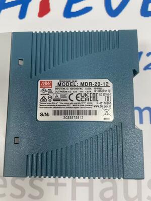 แหล่งจ่ายไฟราง DIN Mean Well MDR-20-12 สำหรับอุตสาหกรรม