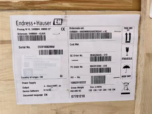 Endress Hauser 5WBB8H-43J6/0 เครื่องส่งแรงดันประเภทอุตสาหกรรม