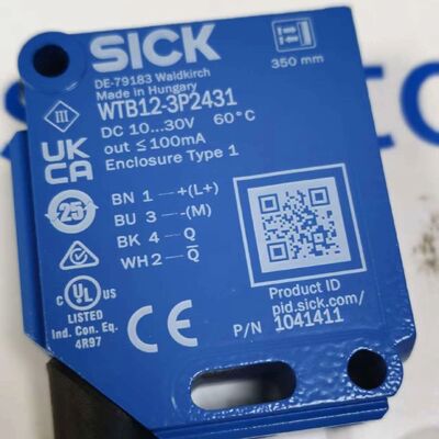 SICK WTB12-3P2431 เครื่องตรวจจับแสงไฟฟ้าที่ปราบปรามพื้นหลัง