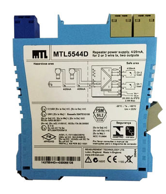 MTL5544D แหล่งไฟฟ้าซ้ํา MTL อุปกรณ์ 4/20ma สําหรับ 2 หรือ 3 เครื่องส่งสาย