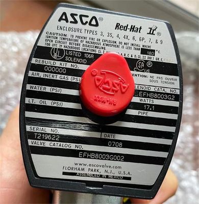 EFHB8003G002 NUMATICS Emerson ASCO วาล์วโซเลโนอิด ไฮฟล็อค ดําเนินการตรง 4 ทาง