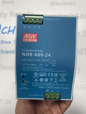 MEAN WELL NDR-480-24 DIN เครื่องไฟฟ้ารถไฟฟ้า